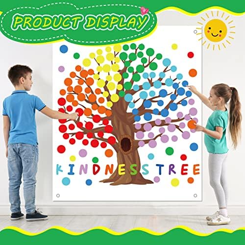 125 PCs Big Classroom Tree Bulletin Board Conjunto de 47 x 46 polegadas de primavera para o Boletim Board Dot Butterfly deixa