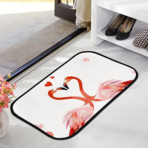 Vantaso Bath Bath Door Tapete Flamingo Apaixonado Heart Non Slip DOOTMAT TATS DE CONTRAÇÃO PARA BAVIELO PORTA DE LADA DO BAVIELO PORTA