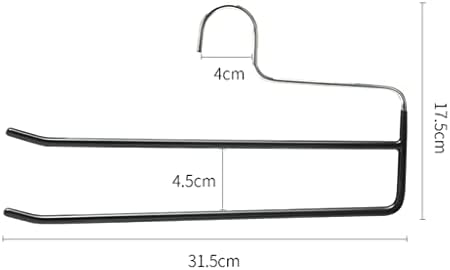 Iuljh dupla fila não deslizamento rack rack rack de armazenamento multifuncional calça caseira calça de guarda