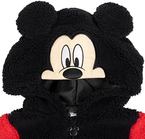 Disney Mickey Mouse Cozy Sherpa Zip Up Cosplay Hoodie infantil para criança