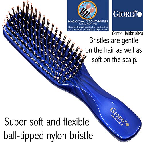 Giorgio gio2b azul 6,25 polegadas Toque suave Proxota de cabelo para homens para homens e crianças. Cerdas macias para couro