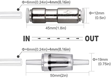 Válvulas de seleção de aquário CLSCEA 1 válvulas de válvulas que não retornam kit de peças de reposição