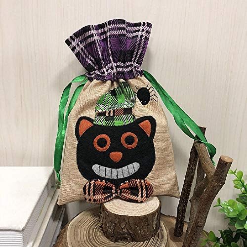 Bolsa, bolsa de cordão, bolsa de doces, decoração de Halloween, festa de abóbora de bruxa, vestido de festa, 3pcs