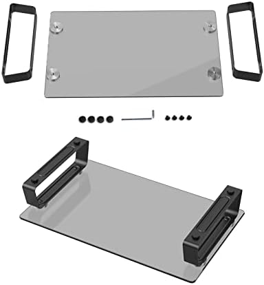 Kahoyi Tempered Glass Computer Monitor Stand Riser, suporte de desktop de várias mídias com base de metal, para telas planas, TV