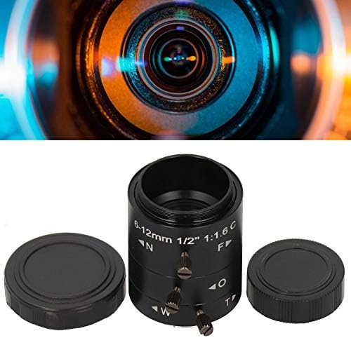 Lente Fournyaa CCTV, lente de câmera KP-0612 3MP 6-12mm, para Microscópio Industrial de Mount C Imagens transparentes f