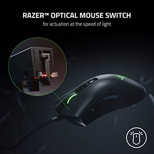 Razer Deathadder V2 Gaming Mouse + Mouse Grip Fita Pacote