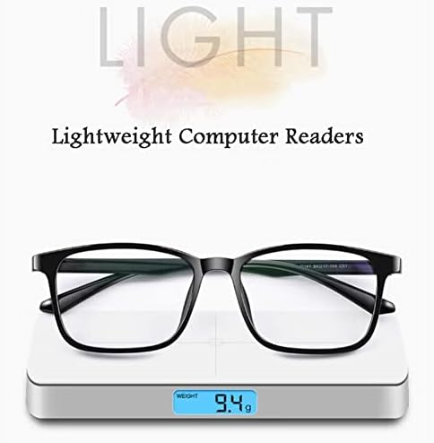 Óculos de leitura de bloqueio de luz azul para homens/mulheres elegantes leitor de computador leve com dobradiça de primavera