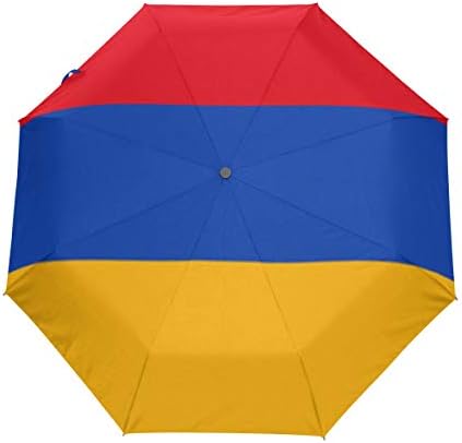 Chinein Travel Umbrella Auto Open Compact dobring Sun & Rain Protection Armenian Flag