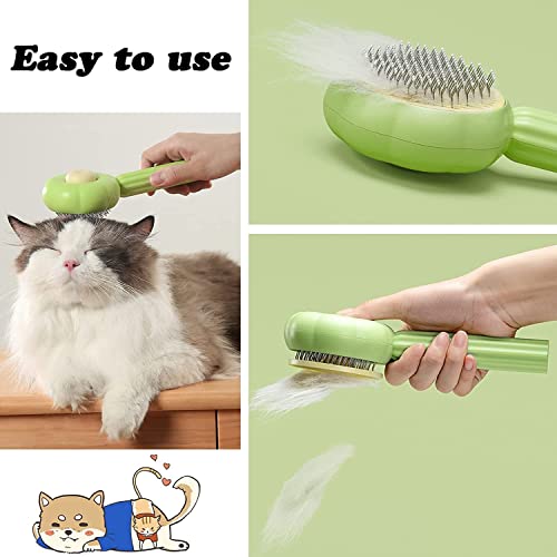 Brush de abóbora para gatos e cães pincel de limpeza para gatos e cães Brush Brush Brush Brush Brush com botão de remoção de cabelo
