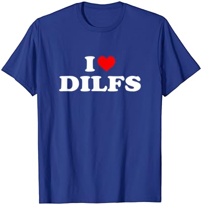 Engraçado eu amo Dilfs I Heart Dilfs Red Heart Cool T-Shirt