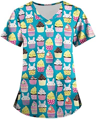 Mulheres engraçadas Bunny Print camiseta para feliz dia de Páscoa