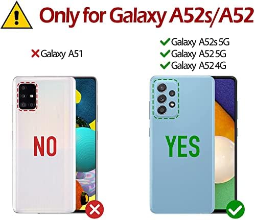 Caixa de carteira de Bonhulle para Samsung Galaxy A52 5G/Galaxy A52S 5G, capa de couro de luxo PU PU com ranhuras de 3 cartas,