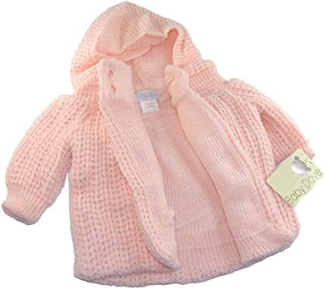 Jaqueta de camisola de malha de malha de pomba para bebês com capuz - uma jaqueta de camisola e suéter perfeita