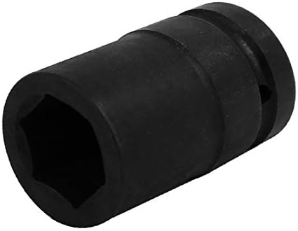 X-Dree de 1 polegada de tração quadrada 29 mm HEX INTERNO DE 80MM MOMENTO CR-MO AÇO Black Impact Socket (Quadro da 29 mm Con quadrato