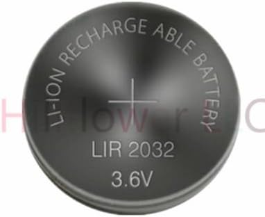 Hillflower 50 peças Lir2032 2032 CR2032 LM2032 BR2032 Recarregável a granel de 3,6V de duração de longa duração Bateria de lítio