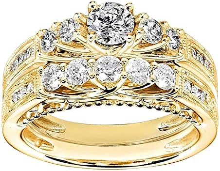 Wybaxz para cima e para baixo anel para o anel da filha do casal com diamantes para mulheres jóias de moda Acessórios
