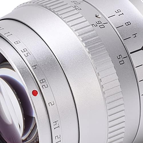 Lente de foco manual de 50 mm, F1.2-F16 Super grande abertura de 32 graus Lens de retrato de ângulo adequado para M1, M2, M3, M5, M6, M6ii, M10, M100, M50 Câmeras