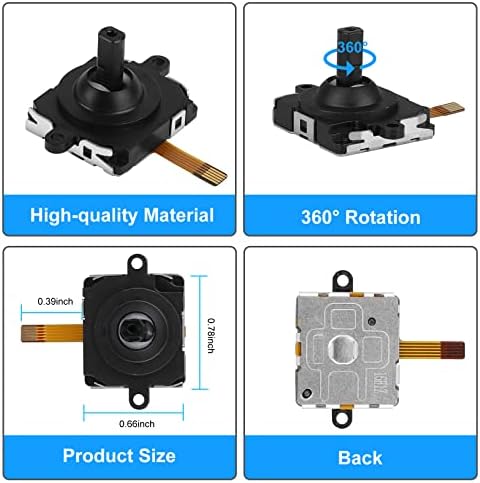 2 PCS Kit de substituição de joystick para Oculus Quest 2 Controller, Eeekit 10 em 1 3D Kit de reparo de joystick analógico,