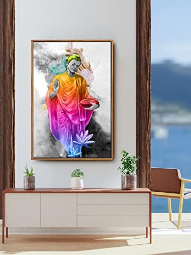 999Store lorde Buda parede pendurada na pintura de Buda com quadros de parede de estrutura para sala de estar elegante boxf2436035