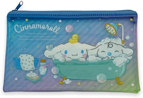 Bolsa de vinil plana de Tampopo Sanrio 20 × 12 cm de caneta com zíper da capa de caneta