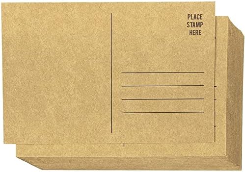 Conjunto de 50 Brown Kraft Paper Blank Cardstock Postagem Posta