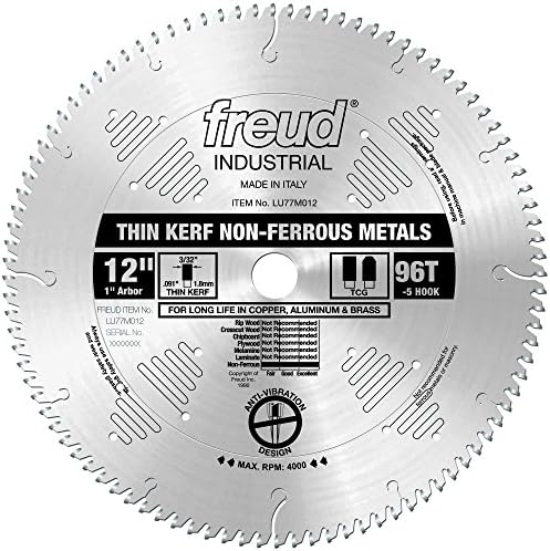 Freud LU77M012: Lâmina de alumínio de 12 de 12