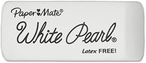Mate de papel 70624 Eraser de pérola branca, 3/pacote