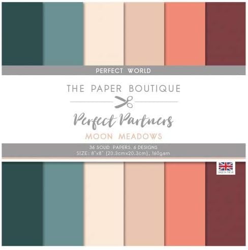 O Paper Boutique Partners-Moon Meadows-Florals, 8 x8, mundo perfeito