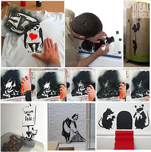 Soldados CND Banksy Estêncil Replica | Decoração de casa reutilizável e estêncil de pintura a artesanato