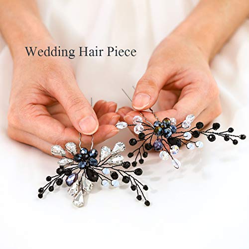 UniCra Bride Wedding Black Hair Pin