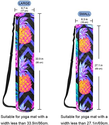 Bolsa de transportadora de tapete de ioga com alça de ombro Pineapple Purple Yoga Mat Bag Bag Saco de praia