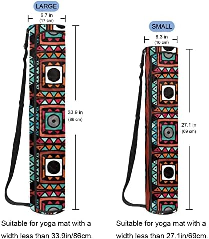 Bolsa de tapete de ioga ratgdn, étnico asteca do exercício de ioga transportadora de tape