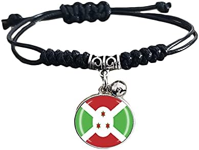 Pulseira trançada da bandeira do Burundi