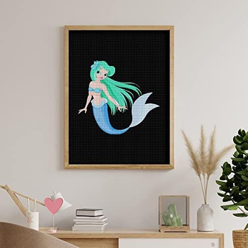 BONITO Mermaid Diamond Painting Kit Art Pictures Diy Full Drill Acessórios para casa Presente para a decoração da parede da