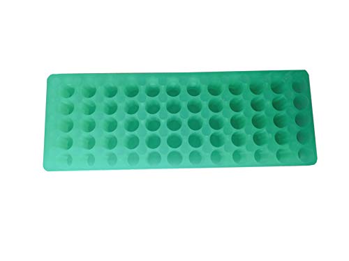 Painel duplo de rack de tubo azul/azul 60 posições de polipropileno para tubos de microcentrífuga 0,5/1,5ml