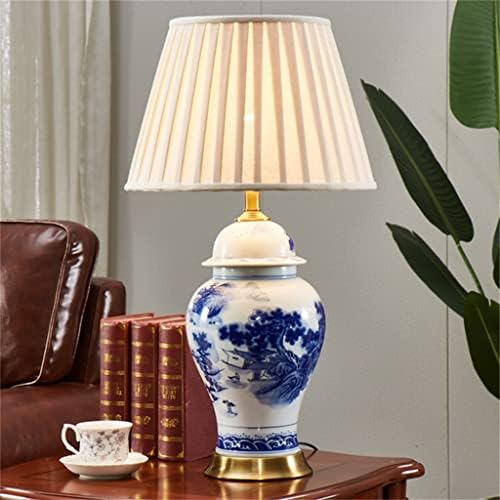 Zlxdp de mesa de cerâmica de estilo chinês Bedroom Bedrows lâmpada lâmpada de lâmpada de estar hotel hotel hotel iluminação