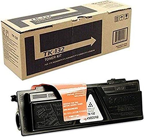 Kyocera 1T02HS0US0 Modelo TK-132 Kit de toner preto para uso com Kyocera FS-1028MFP, FS-1128MFP, FS-1300D e FS-1350DN Impressores multifuncionais em preto e branco preto e branco