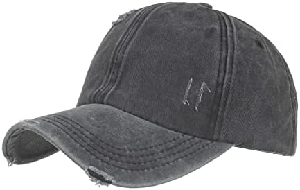 Toptie vintage bagunçada alta rabo de cavalo lavado chapéu de algodão Ajustável Mesh Trucker Baseball Cap