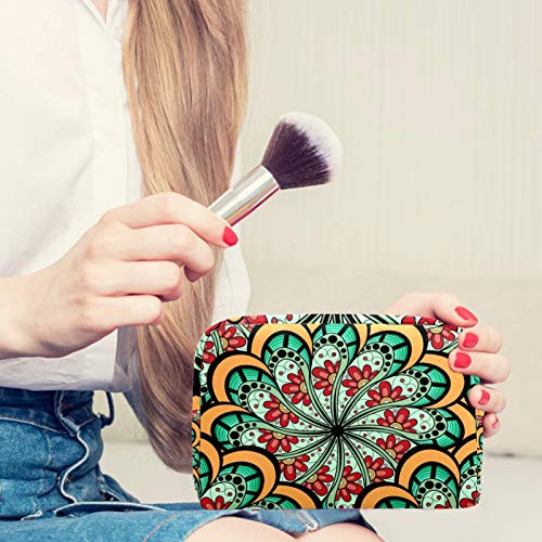 Bolsa de higiene pessoal Bolsa de lave de lavanderia de maquiagem cosmética com zíper Flor Butterfly para acessórios de viagens Essentials