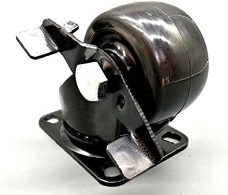 Lumecube 4 Rodas de mamona giratória preta de serviço pesado 360 ° Caster de placa superior com freio, mobília de