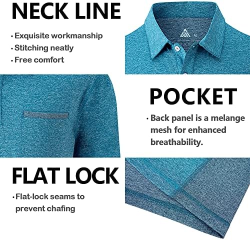 Camisa de pólo de golfe masculina