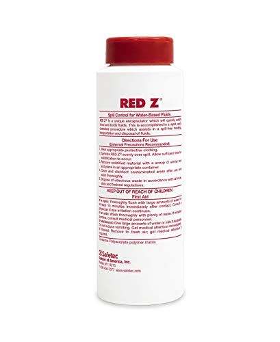 Solidificador de controle de derramamento Z Red Z SafeTEC - 7,75 oz. Garrafa