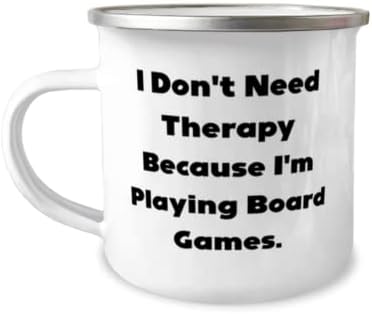 Presentes únicos para jogos de tabuleiro, eu não preciso de terapia porque estou jogando jogos de tabuleiro, caneca de 12 onças para