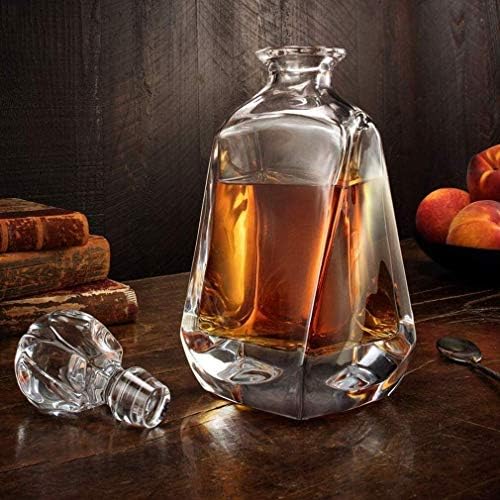 Whisky Decantador Whisky Glass Decanter, 700ml de óculos de uísque de decanter de cristal, perfeito para casa, restaurantes e festas