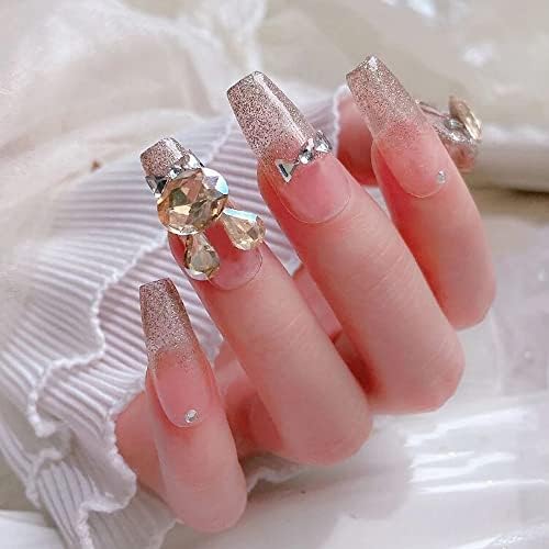 HJKOGH 6PCS/conjunto Jóias de unhas de coelho emendado kit de materiais de cristal brilhante para decoração de acessórios de arte de unhas Manicure Supplies