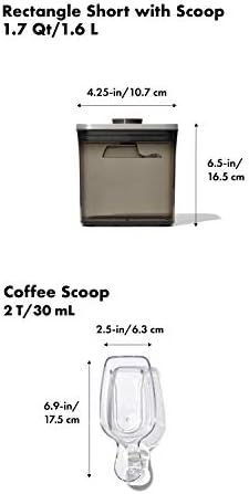 Contêiner de café Pop aço com SCOOP- 1.7 QT para café, chá e muito mais