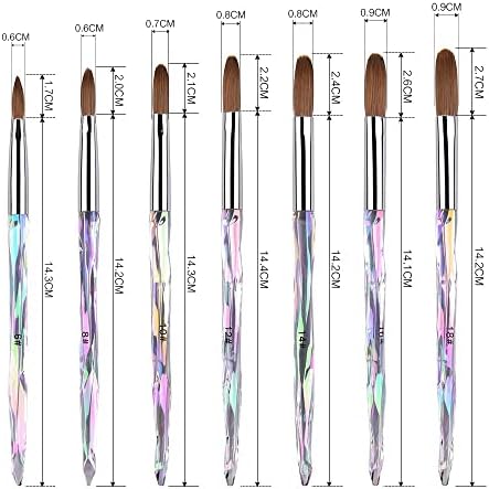 LEIGE UNIGH BURILH ACRYLIC Pincel para unhas Ferramentas de extensão de unhas Profissional Diy Escultura pregos Arte Tool Pen Acrylic