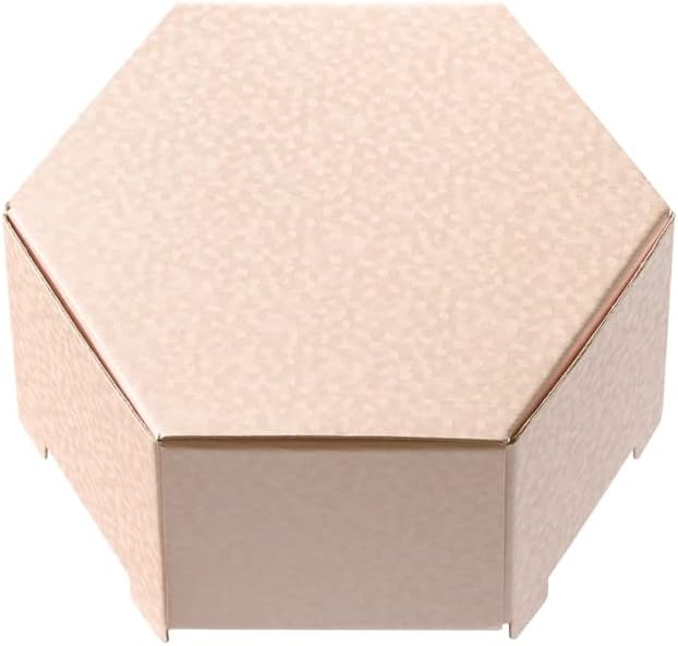 Cabeça KRW-HGM Caixa de presente, feita no Japão, 7,2 x 3,5 x 6,3 polegadas, branco, 10 peças, cintilante hexagonal