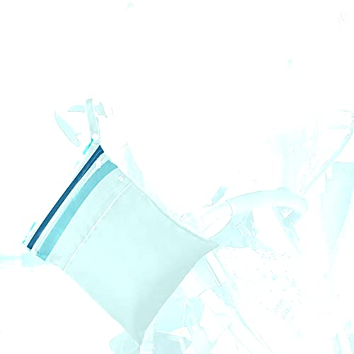 VISESUNNY Blue Stripe 2pcs bolsa molhada com bolsos com zíper lavavelmente espaçosos reutilizáveis ​​para viajar, praia, piscina,