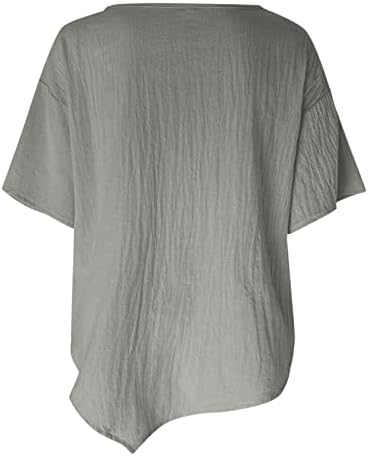 Tops de linho de algodão para mulheres de de leão -de -leão camisetas gráficas camisetas de verão em blusas de túnica de túnica